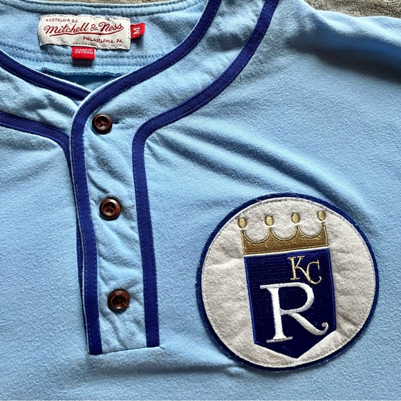 Mitchell & Ness Other - Mitchell & Ness KC Royals Light Blue 8th Inning Baseball Jersey Tee